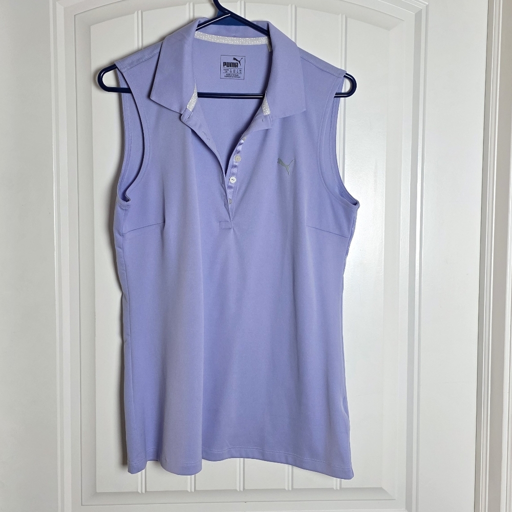 Women's Puma Sleeveless Golf Polo Top Size Large ⛳️